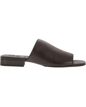 Brunello Cucinelli Riding Calfskin Mules With Jewelry - Brown