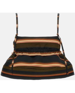 Sacai Horizontal Stripes Top - White