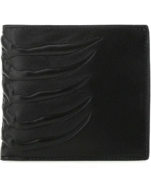 McQueen Nappa Leather Wallet - Black
