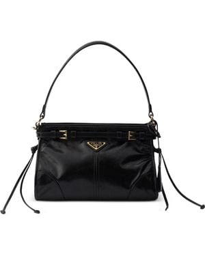 Prada Bonnie Small Leather Handbag - Black