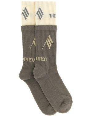The Attico Double Layer Socks - Gray