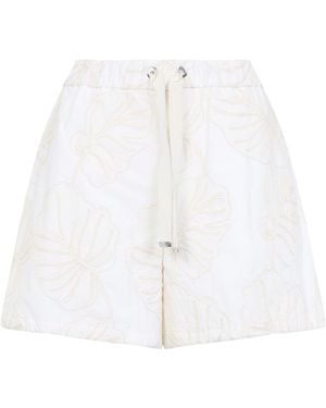 Moncler Light Cotton Bermuda - White