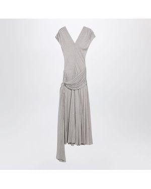 JW Anderson Jw Anderson Oat Modal Jersey Knotted Maxi Dress - White