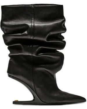 Balmain No-Wedge Ankle Boots - Black
