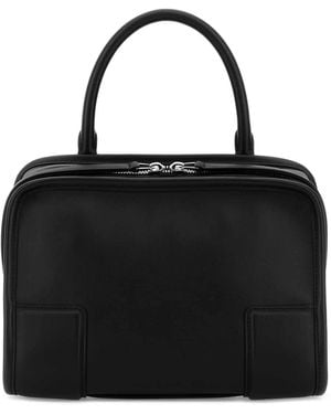 Loewe Leather Small Amazona Handbag - Black