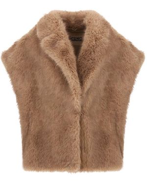 Herno Faux-Fur Vest - Brown
