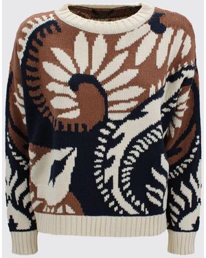 Weekend by Maxmara Celebre Crew Neck Cotton Blend Pullover - Black