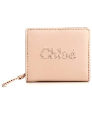 Chloé "Sense" Compact Wallet - Pink