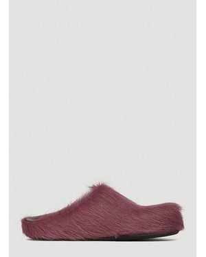 Marni Fussbett Sabot Mules - Purple