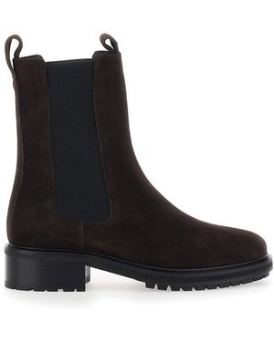 Aeyde 'Jack' Boots With Elasticated Details On The Side - Black