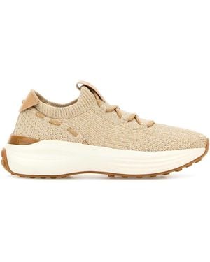 Tod's Two-Tone Fabric Sneakers - Natural