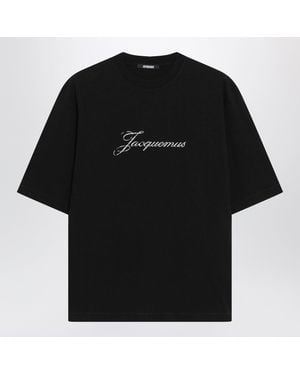 Jacquemus Logo-Print T-Shirt - Black