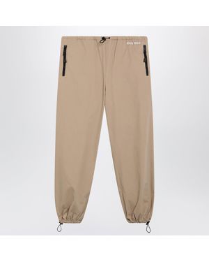 Miu Miu Gabardine Pants - Natural