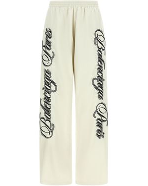 Balenciaga 'Cursive' Reversible Pants - White