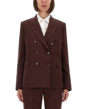 Paul Smith Double-Breasted Wool Blazer - Brown