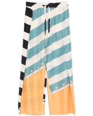 Loewe Printed Silk Pants - Blue