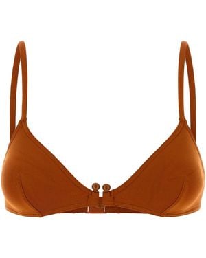 Eres Stretch Nylon Stylish Bikini Top - Brown