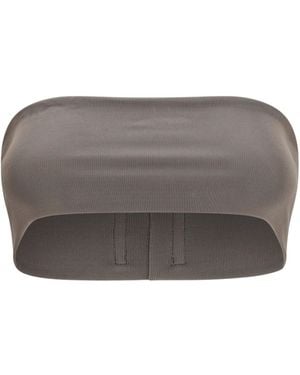 Rick Owens Stretch Knit Bandeau Top - Gray