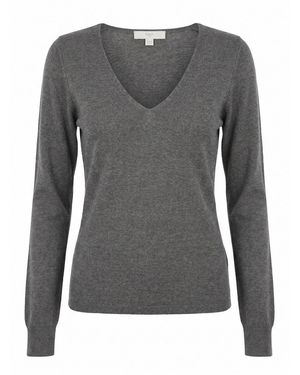 Malo V Neck Sweater - Gray