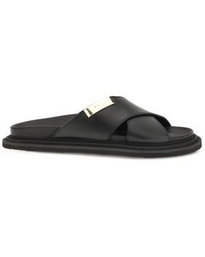 Moschino Leather Sandals - Black