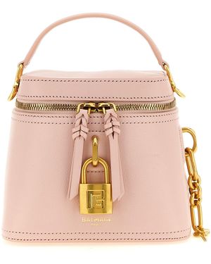 Balmain Calfskin Handbag Bag - Pink