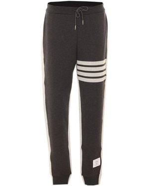 Thom Browne 4Bar Colorblock Jogger Pants - Black