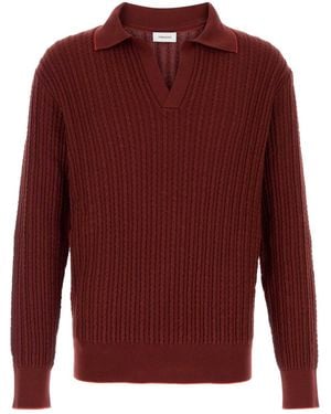 Ferragamo Salvatore Cotton Blend Sweater - Red