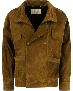 Saint Laurent Clothing Jackets - Green