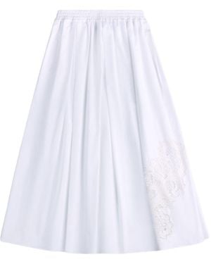 Fay Cotton Long Skirt - White