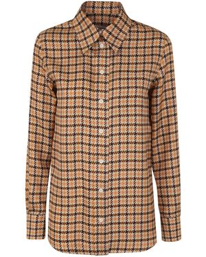 Lanvin Long Sleeve Regular Fit Shirt - Brown