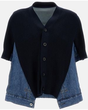Sacai Denim Cardigan - Blue