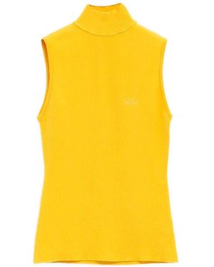 Loewe Sleeveless Turtle-Neck Top - Yellow