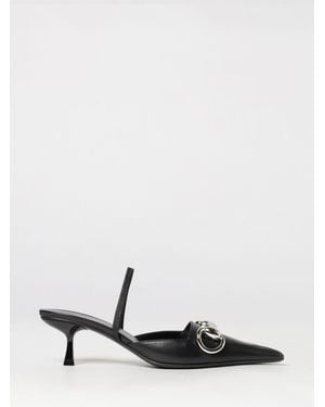 Gucci Boulevard Leather Slingback Pumps With A Mid Heel And Horsebit Detail - White