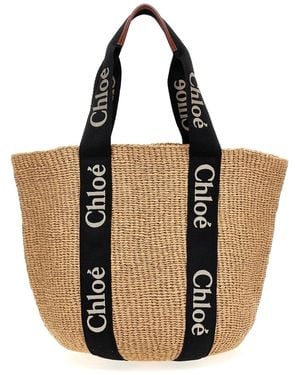 Chloé Chloã 'Woody' Large Shopping Bag - Brown