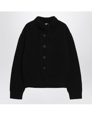 Dries Van Noten Waffle-Knit Wool Cardigan - Black