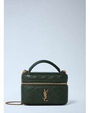 Saint Laurent Micro Gaby Vanity Shoulder Bag - Green