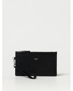 Max Mara Leather Wristlet Wallet - Black