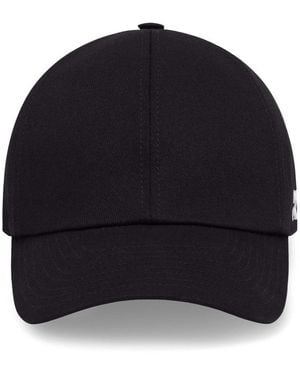 Courreges Ac Signature Cotton Hat - Blue