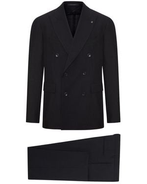 Tagliatore New York Double-Breasted Tailored Suit - Blue