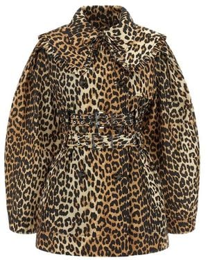 Ganni Outerwears Brown, Black