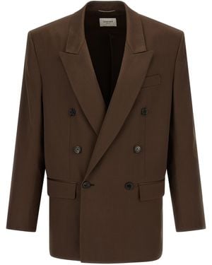 Saint Laurent Silk Blazer Clothing - Brown