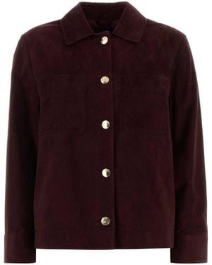 Max Mara S Maxmara Grape Suede Abisso Jacket - Purple