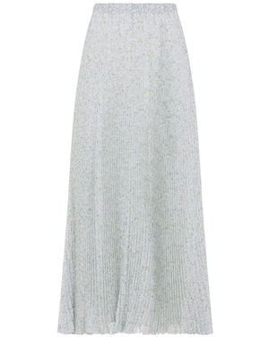 Ermano Scervino Ermanno Scervino Plisse Printed Midi Skirt - Gray