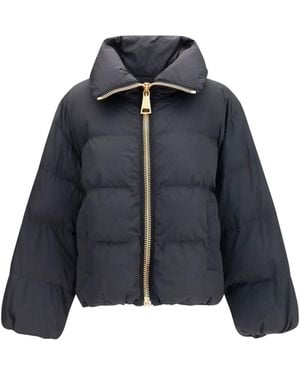 Balmain Jacket Padded High-Neck - Blue