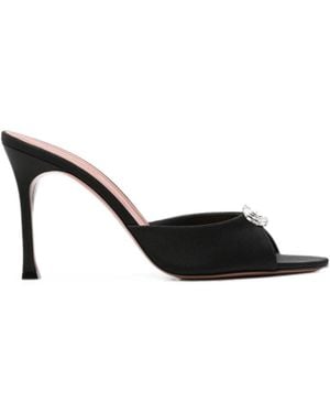 AMINA MUADDI Camelia Heel Mules - Black