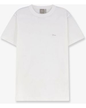 Dior Dior Cotton T-Shirt With Logo Embroidery - White