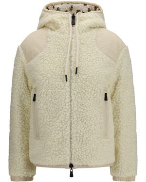 Moncler Reversible Bouclé Jacket Ivory - Metallic