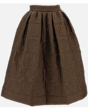 Moncler Padded A-Line Skirt - Brown