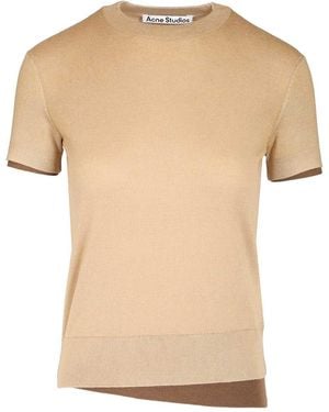 Acne Studios Cashmere And Silk Blend Sweater - Natural