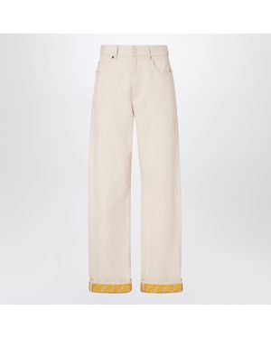 Fendi Denim Pants - Natural